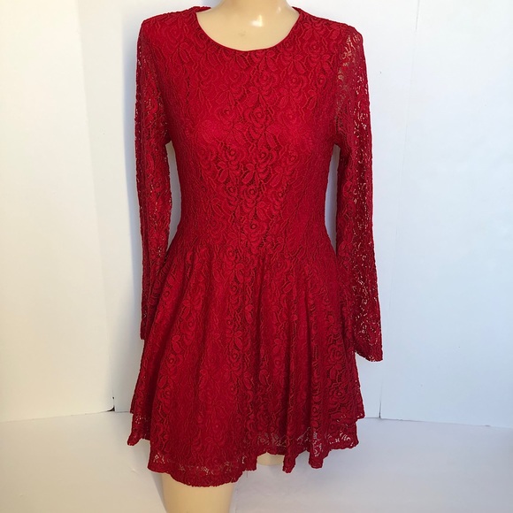 Altar'd State Dresses & Skirts - ALTAR’D STATE FLORAL LACE SKATER DRESS